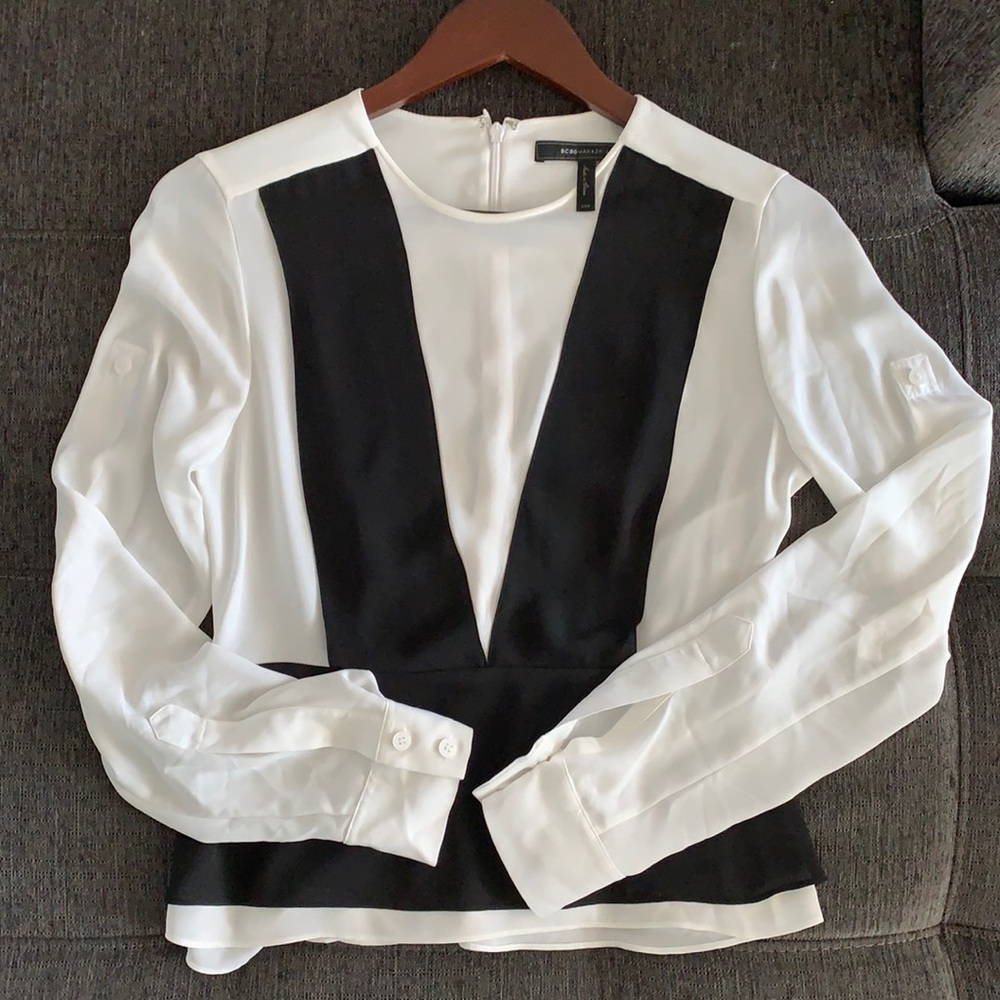 BCBG Maxazria Peplum Blouse
